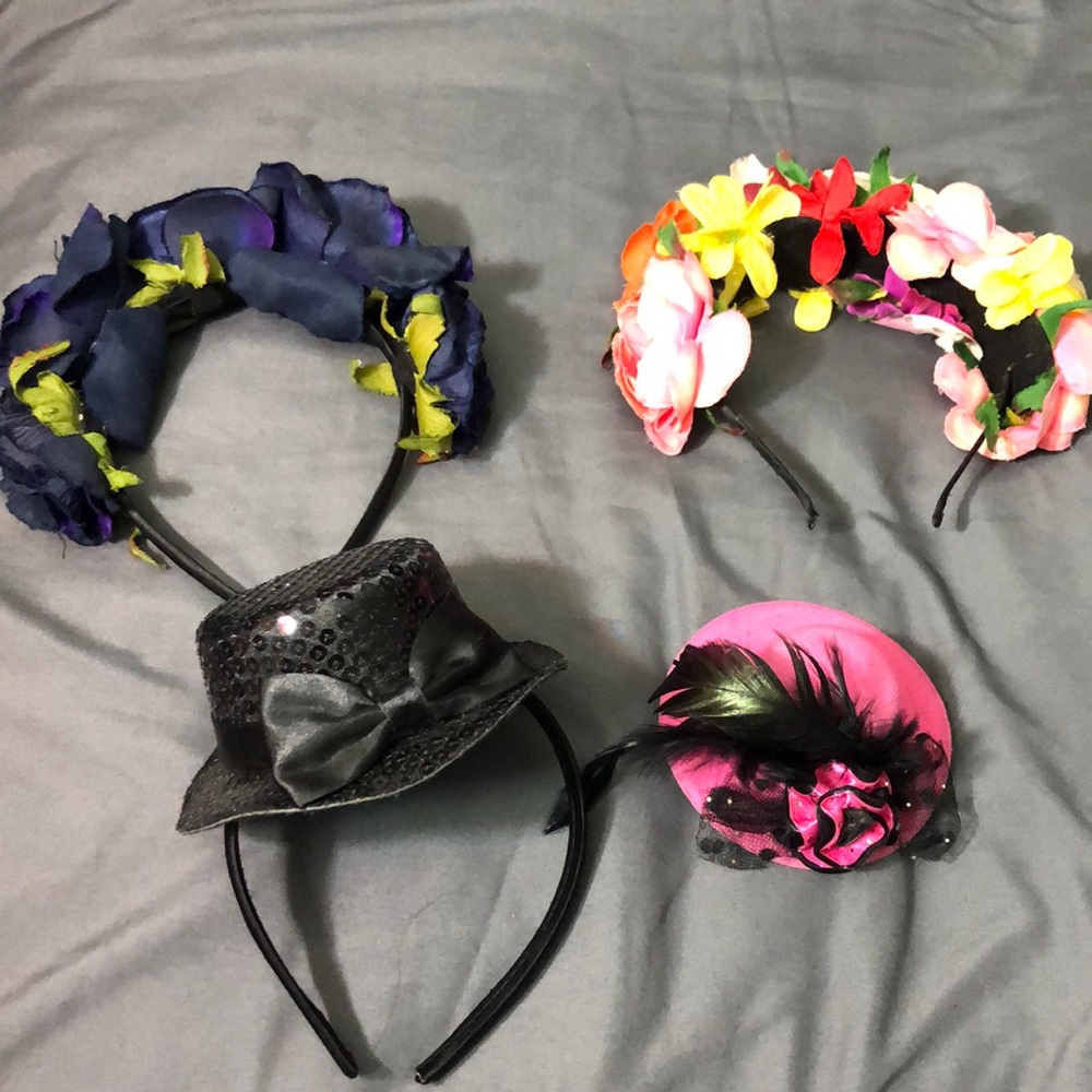 Headbands, clipon lil hat